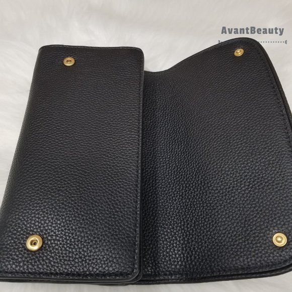 Tory Burch Britten Duo Envelope Black Wallet New - Picture 7 of 11